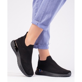 Leichter schwarzer Shelovet Sportschuh aus Textil 2