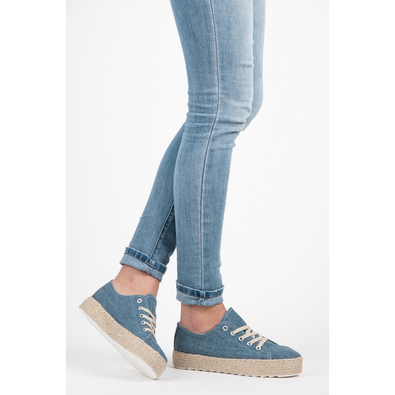 Kylie Espadrilles auf der Plattform blau 2