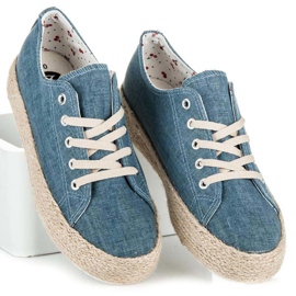 Kylie Espadrilles auf der Plattform blau 1