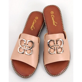 BM Ebenholz-Apricot-Hausschuhe für Damen beige 1