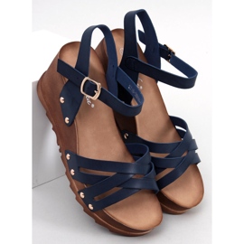 Blaue Keilsandalen 1