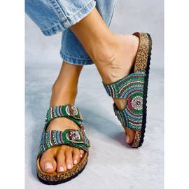 Seastar Korkhausschuhe mit Perlen von Adaora Green grün 1