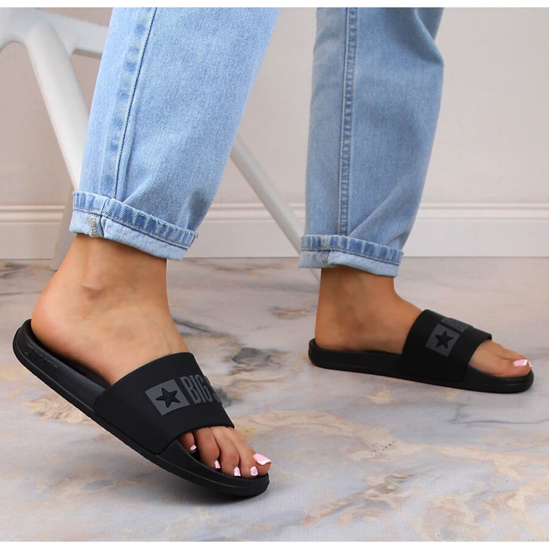 Schwarze Damen-Badeschuhe Big Star FF274A200 2