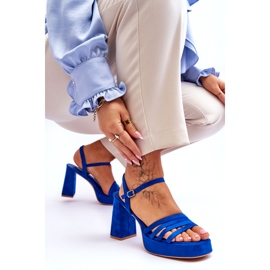 FB2 Plateau-Sandalen aus Wildleder für Damen Blau Verda 8