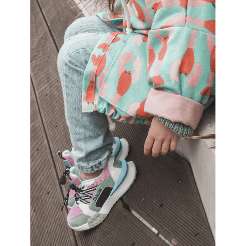 Kinder Sportschuhe Memory Foam System Big Star LL374219 Rosa-Grün 1