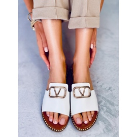 BM Tonya White Damenhausschuhe weiß 2