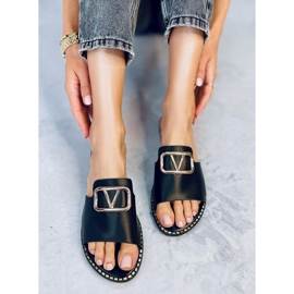 BM Tonya Schwarze Damenhausschuhe 1