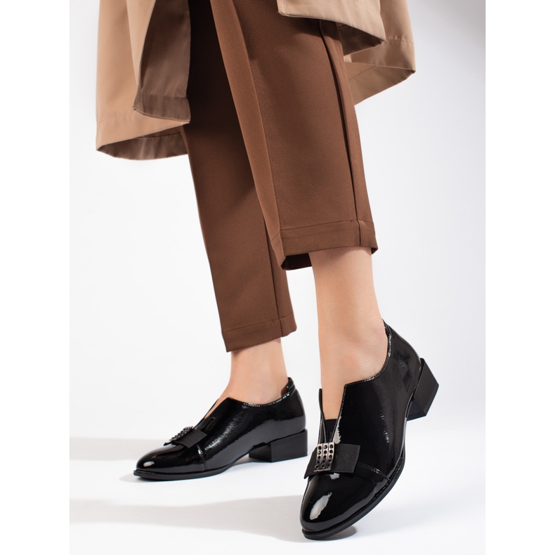 W. Potocki Lackierte elegante Stöckelschuhe Potocki schwarz 1