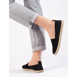 W. Potocki Schwarze Wildleder-Espadrilles für Damen Potocki 1