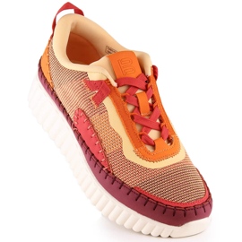 Intermax Bequeme Sportschuhe für Damen auf der mehrfarbigen Plattform Bagatt LL293129 orange 1