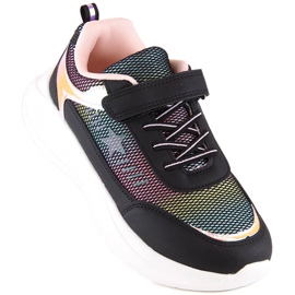 Evento Schwarze Sportschuhe mit Klettverschluss für Mädchen von Miss❤E 1