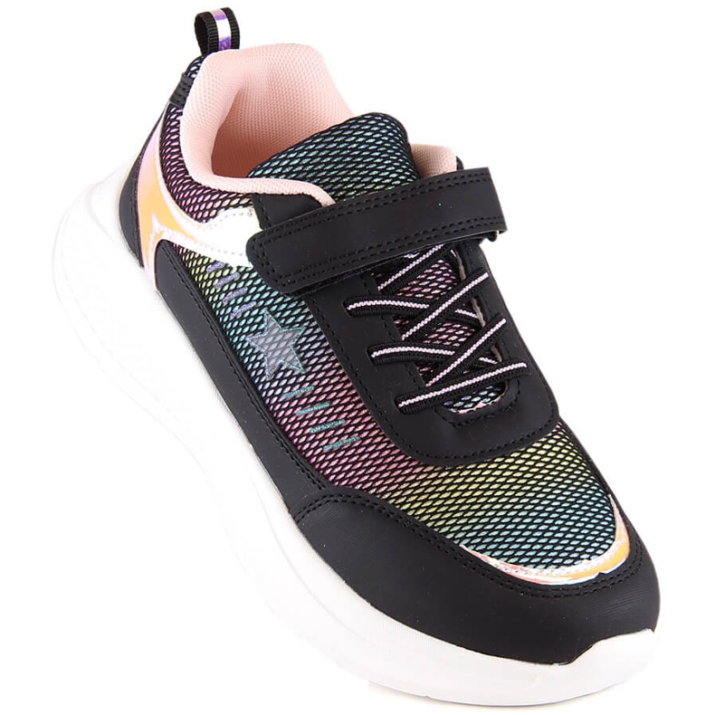 Evento Schwarze Sportschuhe mit Klettverschluss für Mädchen von Miss❤E 1