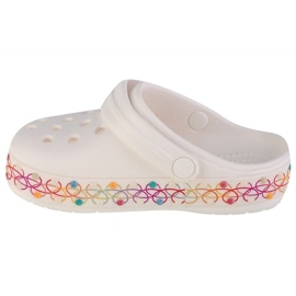 Slides Crocs Crocband Stretch Halskette Jr 208270-94S weiß 1