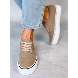 Ming Khaki Damenturnschuhe beige 2