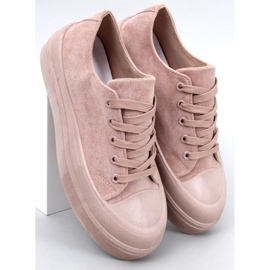 Curtis Khakifarbene Sneaker mit Plateau beige 1