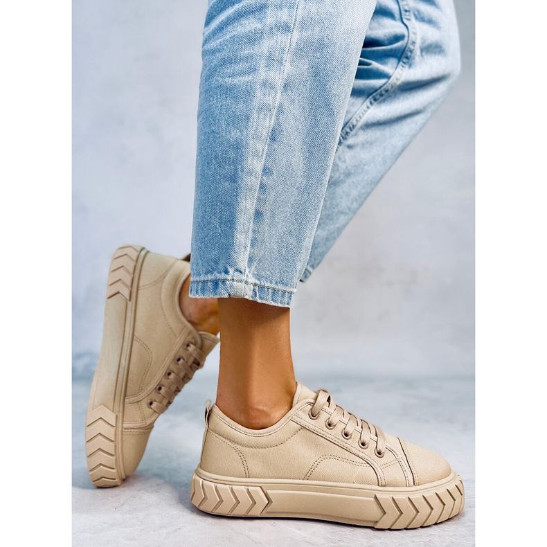 PA1 Hampton Khaki Plateau-Sneaker für Damen beige 2