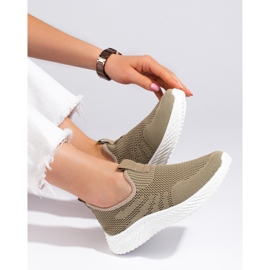 Durchbrochene Damen-Sportschuhe von Shelovet grün 1