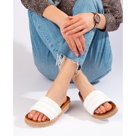 Damen-Espadrilles auf einer dicken Sohle Vinceza weiß 1