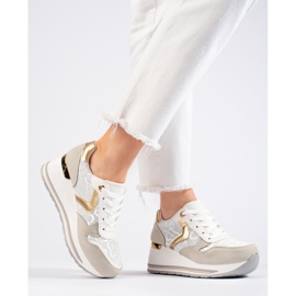 Shelovet Wedge-Sneaker für Damen beige 2