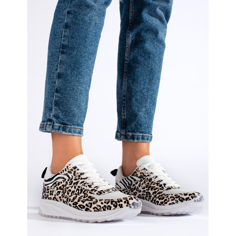 Shelovet Damen-Sneakers mit Leopardenmuster schwarz 2