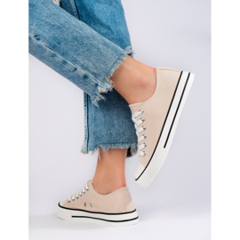 Beige Turnschuhe für Damen von Shelovet 1