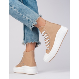 Beige High-Plateau-Sneakers von Shelovet 1