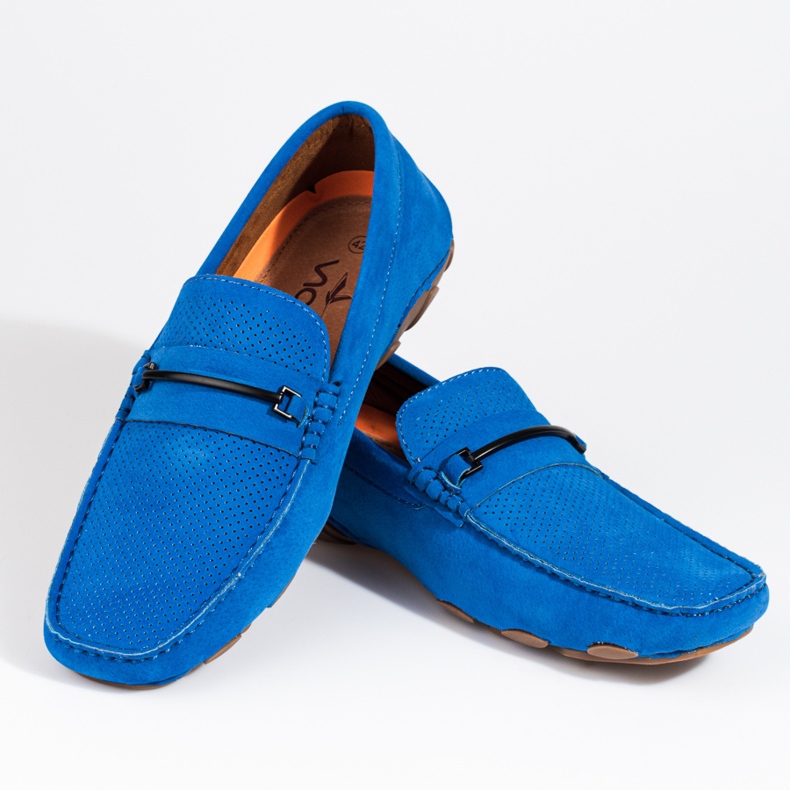Blaue Herrenloafer aus Wildleder von Shelovet 1