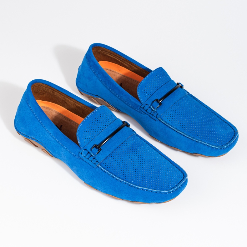 Blaue Herrenloafer aus Wildleder von Shelovet 2