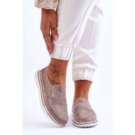 Wildleder-Slipper Beige-Gold Inez 2