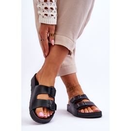 Plateau-Slipper für Damen Black Vertigo schwarz 2