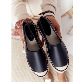 Leder-Espadrilles auf geflochtener Sohle Big Star HH274505 Schwarz 5