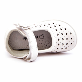 PA1 Hohe durchbrochene Ballerinas für Kinder mit Klettverschluss Weiß Jianna 3