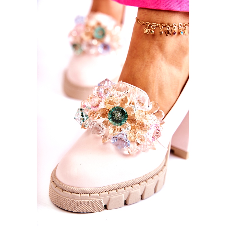 PA2 Elegante Pumps mit Ornament Uni Hellrosa Caterine 1