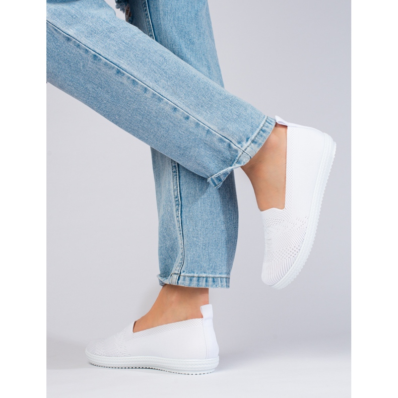 Damensneaker Shelovet weiß zum Hineinschlüpfen aus Textil 2