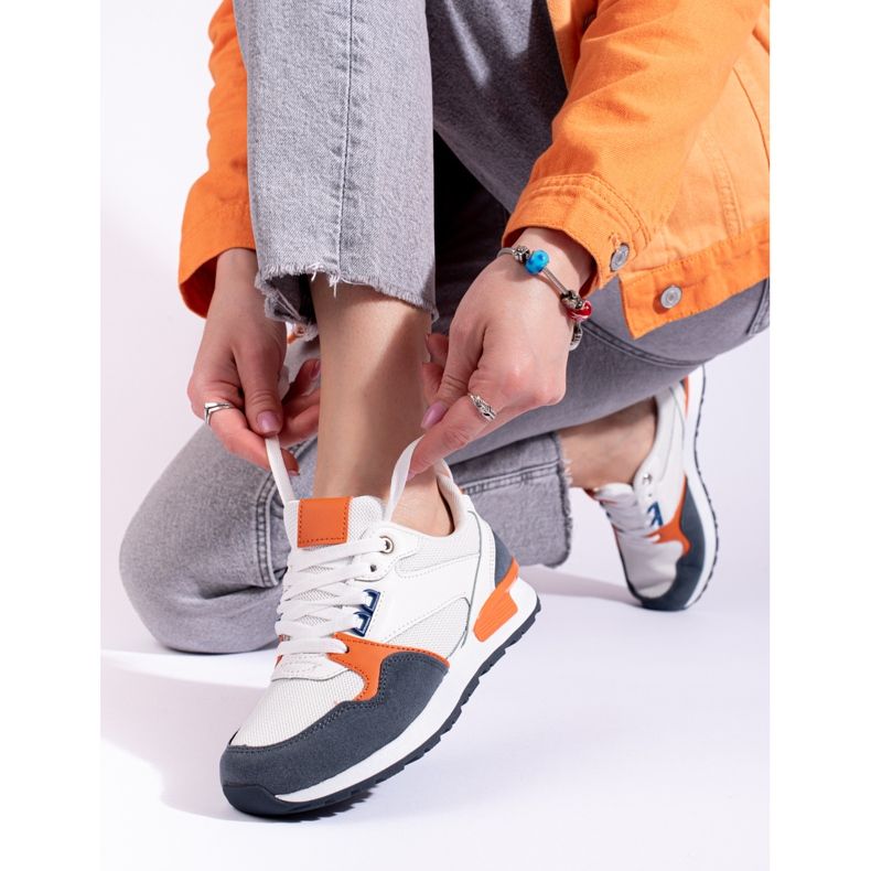 Damen Sportschuhe Shelovet weiß und marineblau 1