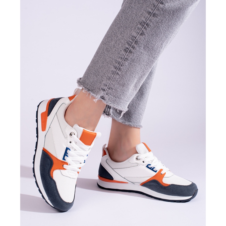 Damen Sportschuhe Shelovet weiß und marineblau 2