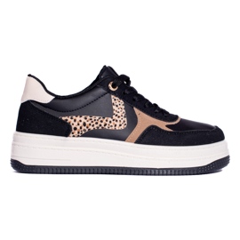 Damen Sportschuhe auf der Plattform schwarz Shelovet 1