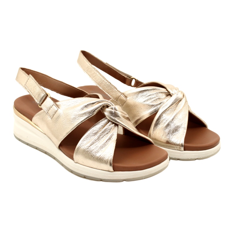 Caprice Platino Metallledersandalen 9-28300-20 959 golden 8