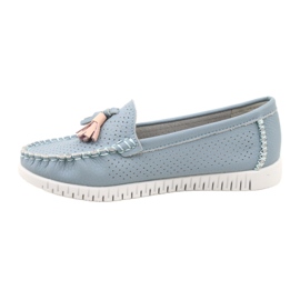 Modischer durchbrochener Loafer Evento 23PB08-5372 Blau 2