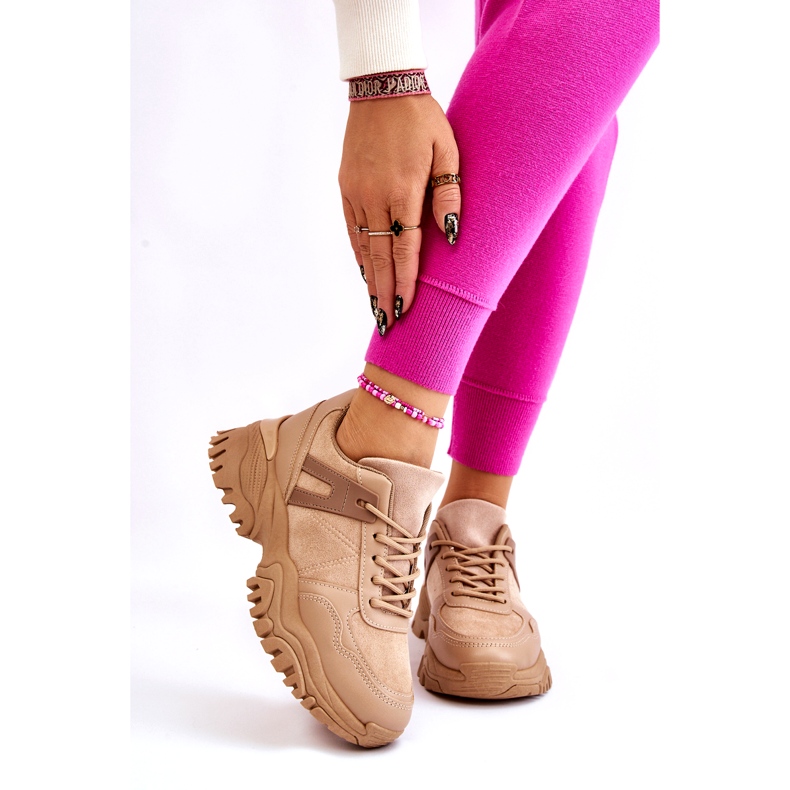 PG1 Modische Sportschuhe Sneakers Beige Frezio 1