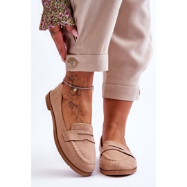 PS1 Bequemer Wildleder-Loafer für Damen in Dunkelbeige Lucca 1