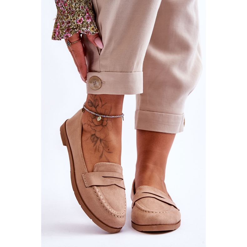 PS1 Bequemer Wildleder-Loafer für Damen in Dunkelbeige Lucca 1