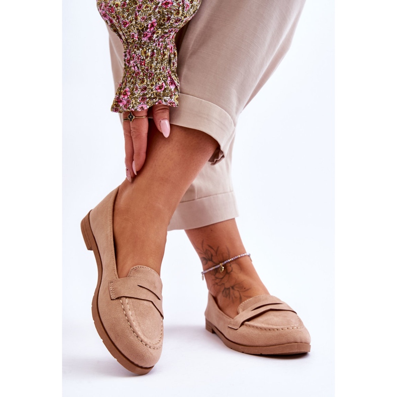 PS1 Bequemer Wildleder-Loafer für Damen in Dunkelbeige Lucca 2
