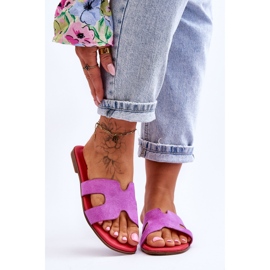 PS1 Klassische Wildlederhausschuhe für Damen Lila Evana violett 1