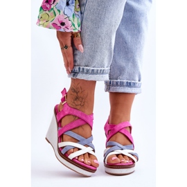 PS1 Keilsandalen mit Riemen Fuchsia Ellen rosa 1