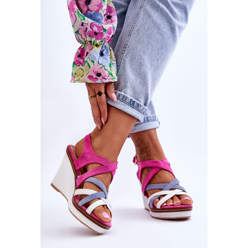 PS1 Keilsandalen mit Riemen Fuchsia Ellen rosa 2