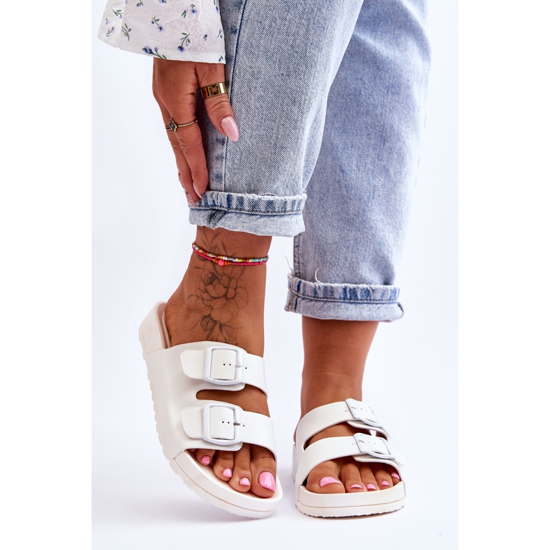 Plateau-Slipper für Damen White Vertigo weiß 1