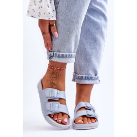 PS1 Blaue Vertigo-Plateau-Hausschuhe für Damen 1