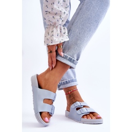 PS1 Blaue Vertigo-Plateau-Hausschuhe für Damen 2