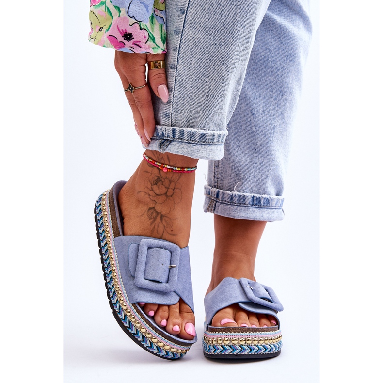 PS1 Verzierte Plateau-Slipper von Joyce in Blau für Damen 1